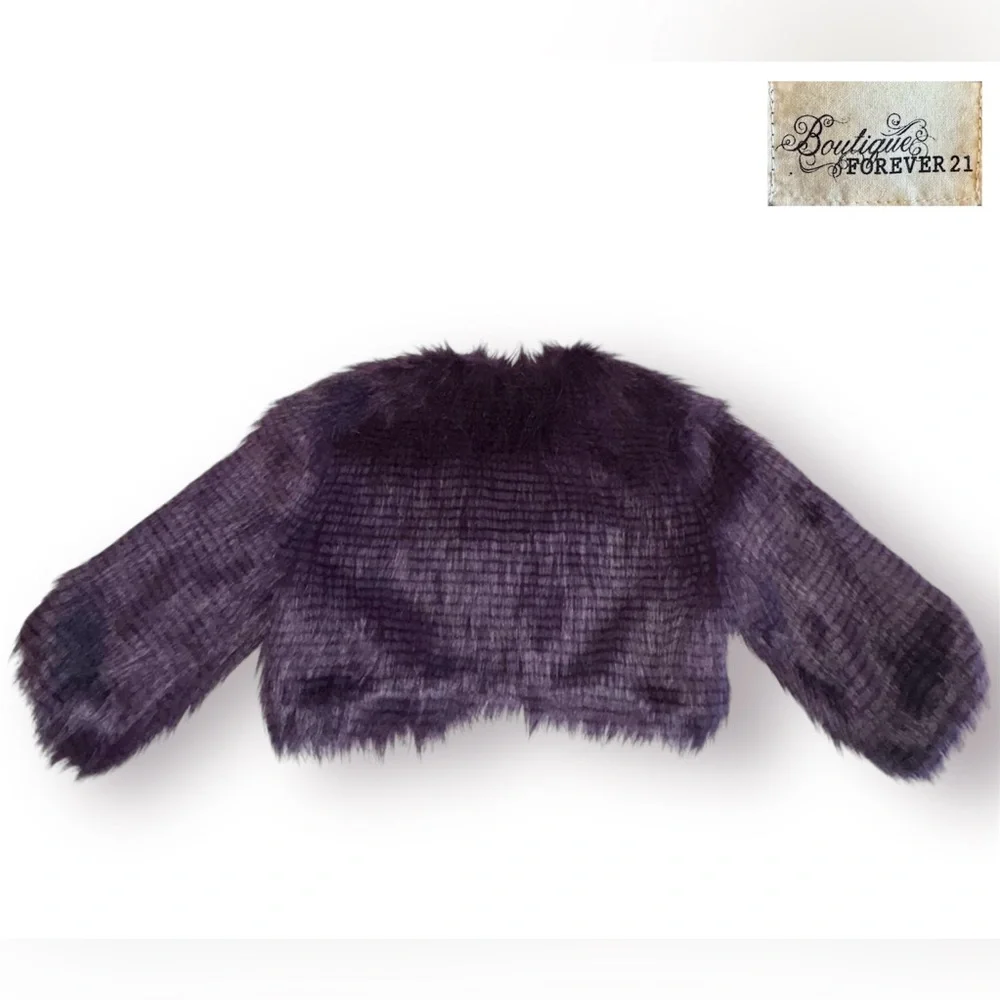 🛍️SALE🛍️ Boutique XXI Chic Cropped Faux Fur Bolero | Teddy Jacket - Picture 6 of 8